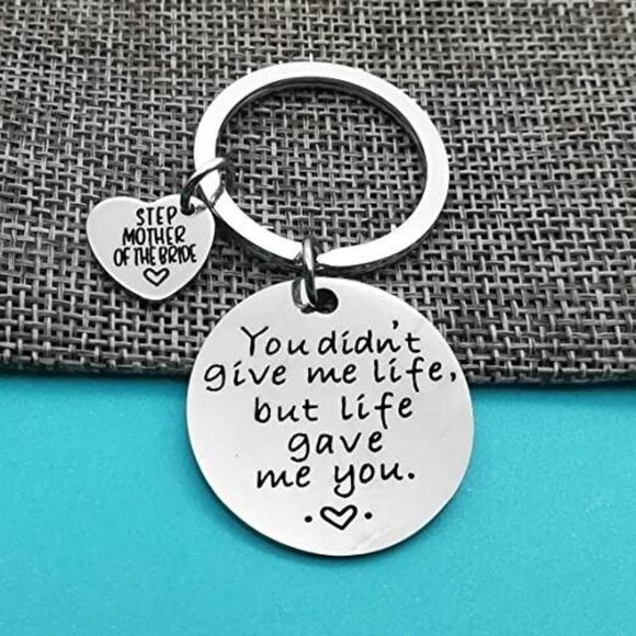 Stepmother of the Bride Wedding Bridal Daughter to Mom Love Keychain Gif… - Picture 4 of 5